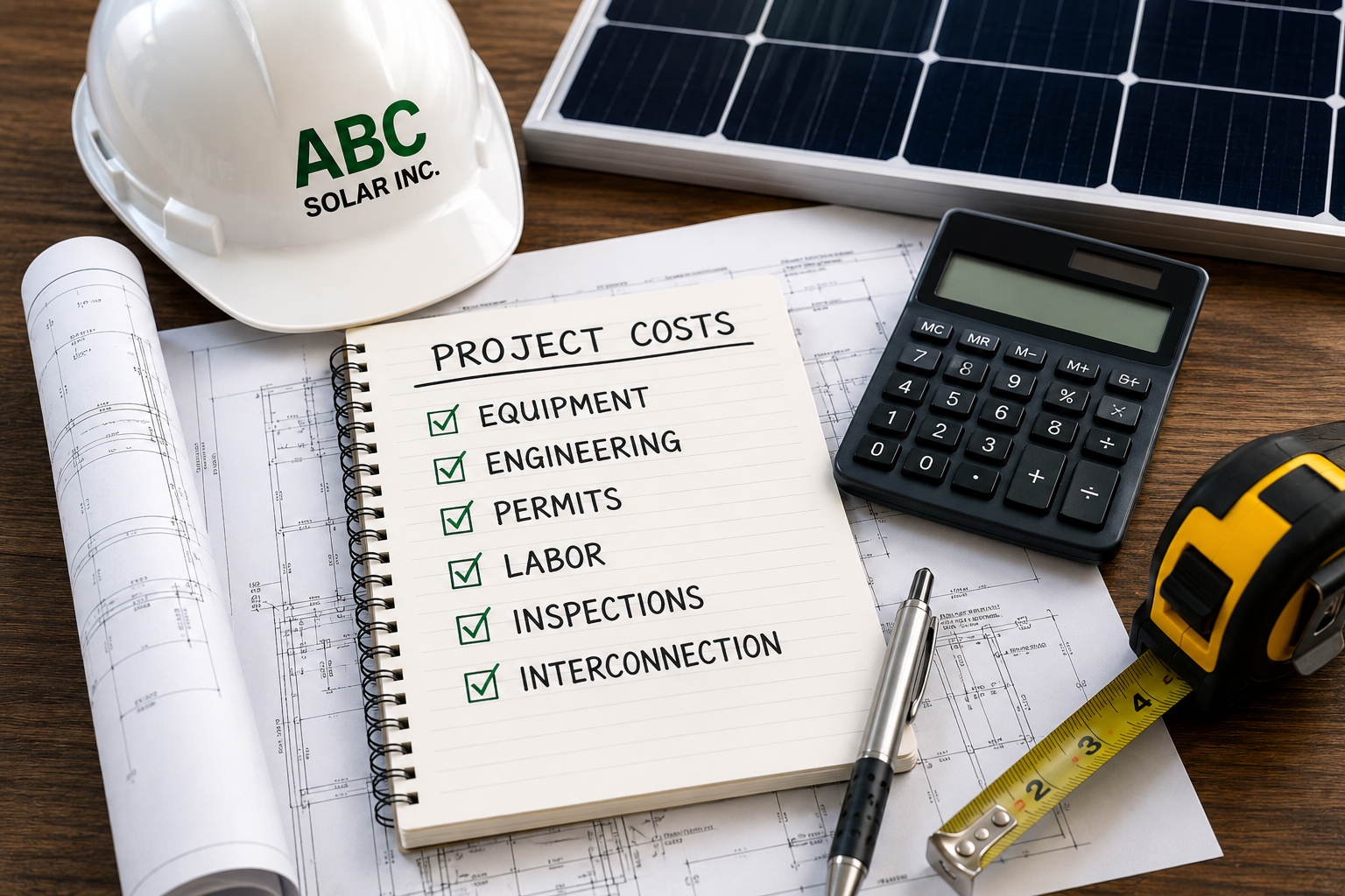Solar equipment, plans, permits, and installation tools