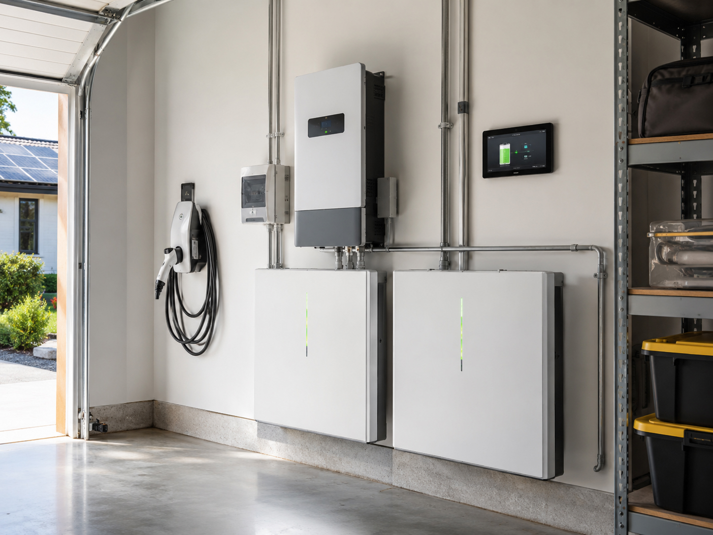 Solar battery system storing energy