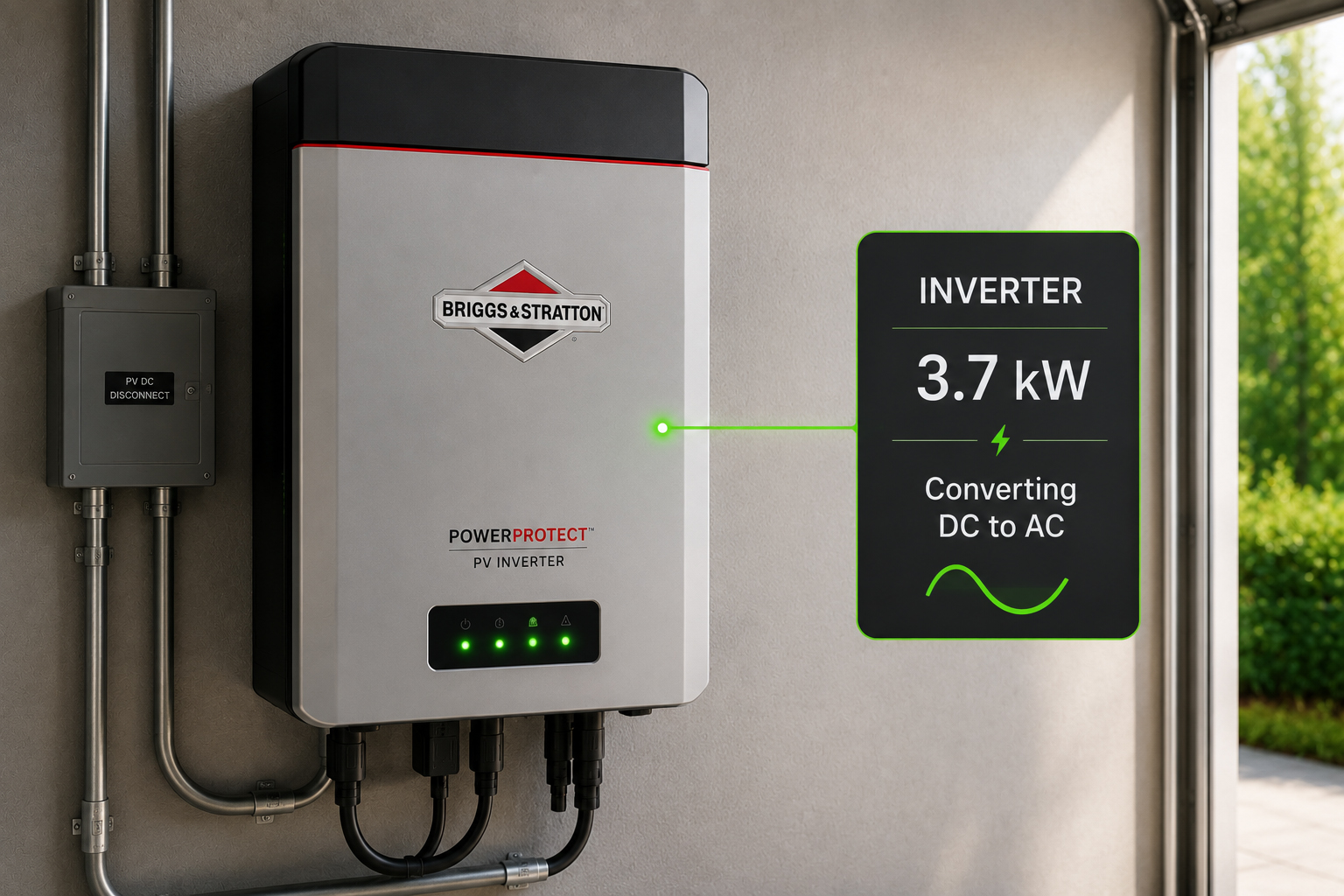 Solar inverter converting power